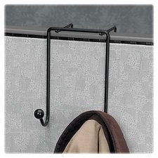Fellowes - Double Coat Hook, for Partitions, 4 inchx5-1/8 inchx6 inch, Black, Sold as 1 Each, FEL75510