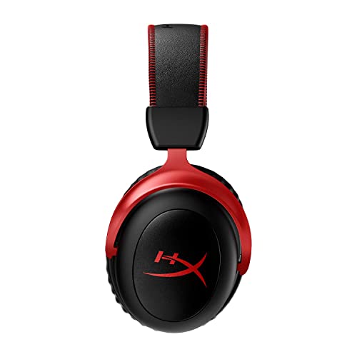 HyperX Cloud II Wireless - Gaming Headset for PC, PS5, PS4, Long Lasting Battery Up to 30 Hours, DTS Headphone:X Spatial Audio, Memory Foam, Detachable Noise Cancelling Microphone with Mic Monitoring