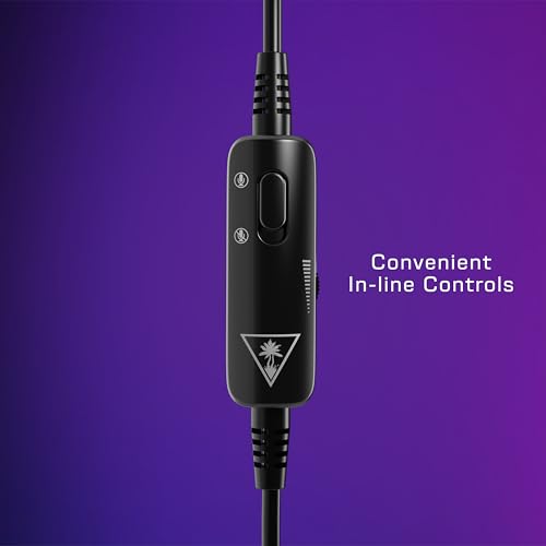 Turtle Beach Recon 50 Wired Gaming Headset - PC, Mac, PS4, PS5, Xbox Series X|S & Xbox One, & Mobile/Tablet with 3.5mm Removable Mic, 40mm Speakers, & In-line Controls – Black