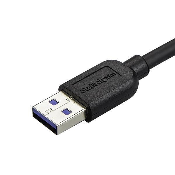 StarTech.com 0.5m 20in Slim Micro USB 3.0 Cable M/M - Right-Angle Micro-USB - USB 3.0 A to Micro B - Angled Micro USB 3.1 Gen 1 5Gbps (USB3AU50CMRS) , Black