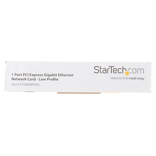 StarTech.com 1 Port PCIe Network Card - Low Profile - RJ45 Port - Realtek RTL8111H Chipset - Ethernet Network Card - NIC Server Adapter Network Card (ST1000SPEX2L)