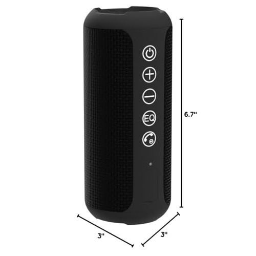 Ortizan Portable Bluetooth Speaker: IPX7 Waterproof, 24W Loud Sound, Deep Bass, Bluetooth 5.3, LED Lights, Wireless Stereo Pairing, 30H Playtime, for Home/Outdoor/Party/Beach, Birthday Gift (Black)