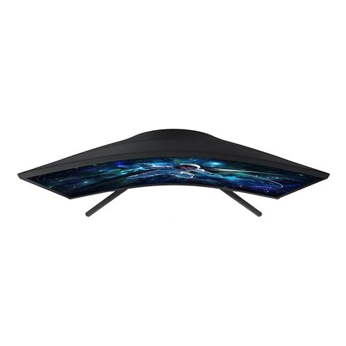 SAMSUNG 32" Odyssey G55C Series QHD 1000R Curved Gaming Monitor, 1ms(MPRT), HDR10, 165Hz, AMD Radeon FreeSync, Eye Care, Glare Free, Sharp Resolution LS32CG550ENXZA