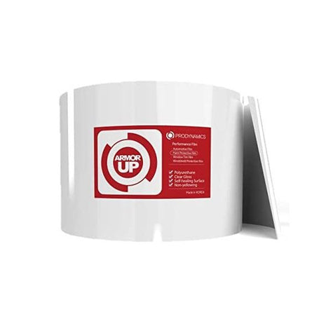 [ARMOR UP] 3 inchx60 inch Clear Gloss Paint Protection Film- 6-mil TPU Automotive Protector Wrap - Non-Yellowing, UV Protection, Self-Healing, Hydrophobic Top Coat - Car Accessories -