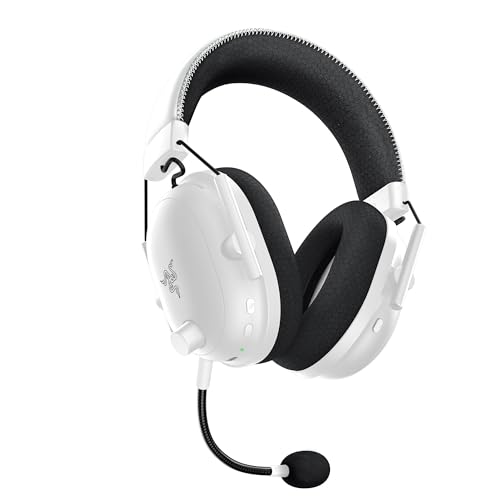 Razer BlackShark V2 Pro Wireless Gaming Headset: Super Wideband Mic - Pro Tuned FPS Profiles - 50mm Drivers - Plush Noise Isolating Earcups - 70 Hr Battery - Bluetooth - for PC, PS5, Switch 2 - White