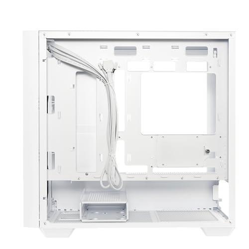 ASUS A21 Micro-ATX Case White Edition Supports Graphics Cards up to 380mm, 360mm Coolers, & Standard ATX PSUs, Porous Front-Panel Mesh, Compatible with New BTF Hidden Connector Technology