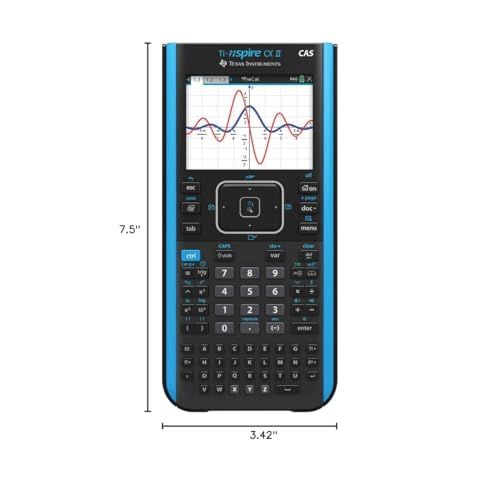 Texas Instruments TI-Nspire CX II CAS Color Graphing Calculator with Student Software (PC/Mac)