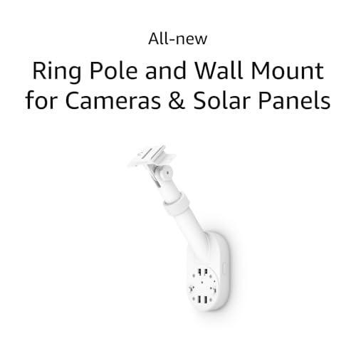 All-New Ring Pole and Wall Mount for Cameras and Solar Panels, White