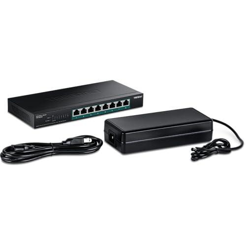 TRENDnet 8-Port 2.5G PoE++ Switch, TPE-BG380, 8 x 2.5GB PoE++ Ports, 230W Poe Power Budget, 40Gbps Switching Capacity, NDAA + TAA Compliant, Lifetime TRENDnet Protection