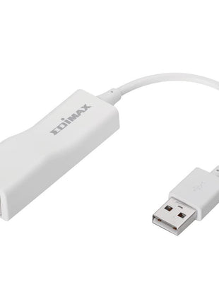 Edimax USB 2.0 Fast Ethernet LAN Adapter, USB to RJ45 100Mbps Network LAN Converter, Plug and Play, Windows, MacBook Pro/Air and More, EU-4208, White