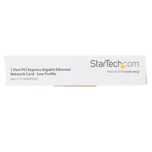 StarTech.com 1 Port PCIe Network Card - Low Profile - RJ45 Port - Realtek RTL8111H Chipset - Ethernet Network Card - NIC Server Adapter Network Card (ST1000SPEX2L)