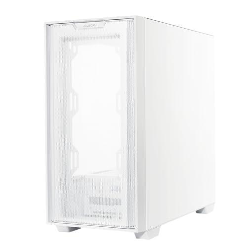 ASUS A21 Micro-ATX Case White Edition Supports Graphics Cards up to 380mm, 360mm Coolers, & Standard ATX PSUs, Porous Front-Panel Mesh, Compatible with New BTF Hidden Connector Technology