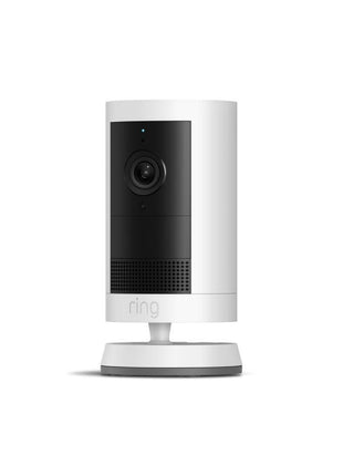 Ring Outdoor Cam Plus, Battery (newest model), Home or business security, Wide-Angle 2K Video with Ring Vision, Low-Light Sight for full-color night vision, Mount-Anywhere Versatility, White
