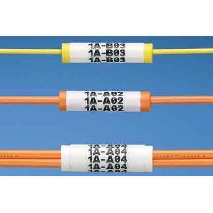 Panduit LabelCore Fiber Optic Cable Identification System - Cable sleeving kit - orange (pack of 100)