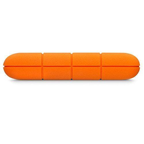 LaCie Rugged Mini 2TB External Hard Drive Portable HDD - USB 3.0/ 2.0 Compatible, Drop Shock Dust Rain Resistant Shuttle Drive, For Mac And PC Computer (LAC9000298), orange