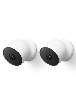 Google Nest Cam Outdoor or Indoor, Battery - 2nd Generation - 2 Count (Pack of 1) | Home security camera, built-in intelligent alerts, 1080p HDR video, works with Google Home and Alexa