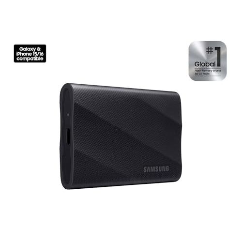 Samsung T9 Portable SSD 1TB, USB 3.2 Gen 2x2 External Solid State Drive, Seq. Read Speeds Up to 2,000MB/s for Gaming, Students and Professionals, MU-PG1T0B/AM, Black