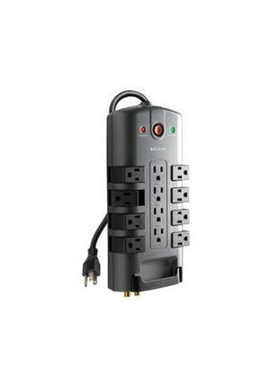 Pivot Plug Surge Protector, 12 Outlets, 8 ft Cord, 4320 Joules, Gray, Sold as 1 Each, 50PACK , Total 50 Each