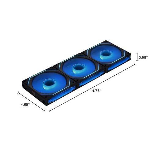 Lian-Li UNI FAN SL-Infinity 120mm ARGB Case Fan with Controller, 3-Pack - White