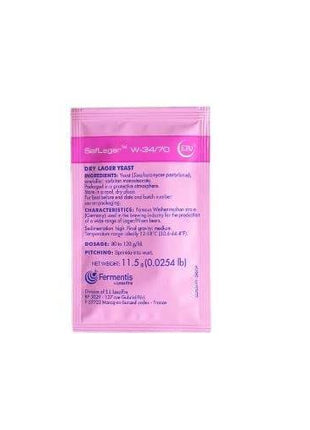 Craft A Brew - SafLager W-34/70 Yeast - German Lager Dry Yeast - For Craft Lagers - Ingredients for Home Brewing - Beer Making Supplies - [1 Pack]
