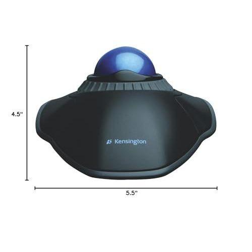 Kensington Orbit Mouse - Wired Ergonomic TrackBall Mouse for PC, Mac and Windows with Scroll Ring, Ambidextrous Design and Optical Tracking - Blue (K72337EU)