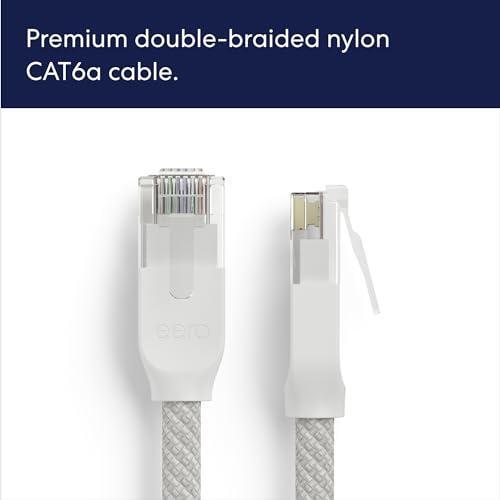 Amazon eero CAT6a Ethernet cable - Supports 10 gigabit+ speeds, 3 foot, 1-pack, Arctic White
