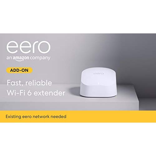 Amazon eero 6 mesh wifi extender - Add up to 1,500 sq. ft. of Wi-Fi 6 coverage to your existing eero mesh wifi network