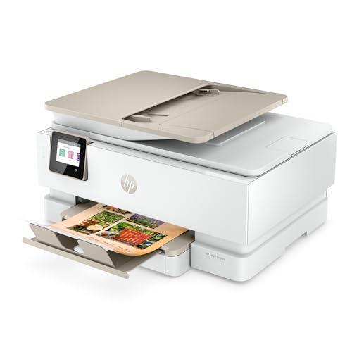 HP ENVY Inspire 7955e Wireless Color Inkjet Printer, Print, scan, copy, Easy setup, Mobile printing, Best-for home, 3 month Instant Ink trial included, White