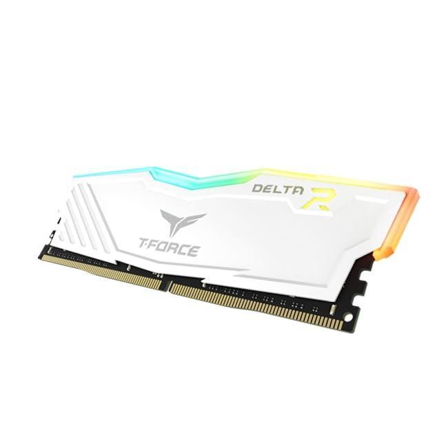 TEAMGROUP Team T-Force Delta RGB DDR4 Gaming Memory, 2 x 8 GB, 3200 Mhz, 288 Pin DIMM, White