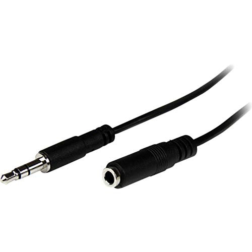StarTech.com MU1MMFS Male/Female 1-Meter Slim 3.5mm Stereo Extension Audio Cable