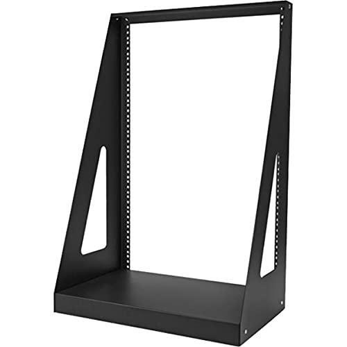 StarTech.com 2-Post 16U Heavy-Duty Desktop Server Rack, Small Open Frame 19in Computer Rack, Compact Network Rack for AV / Studio / Data / IT Equipment, Two-Post Home/Office Rack, TAA (2POSTRACK16)