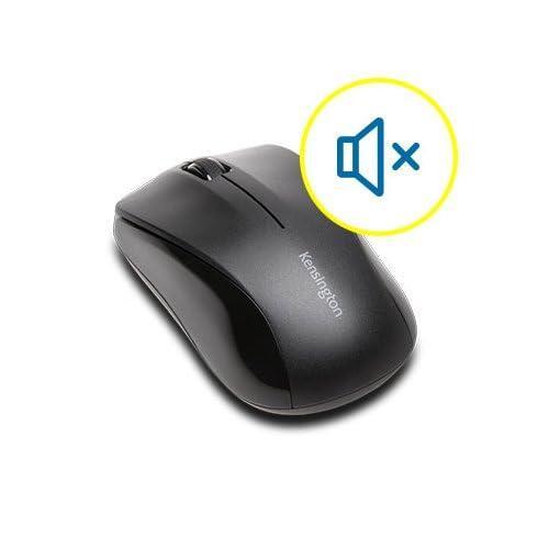 Kensington Silent Mouse-for-Life Wireless USB Mouse - Black (K72392US),1.5" x 2.4" x 4.3"