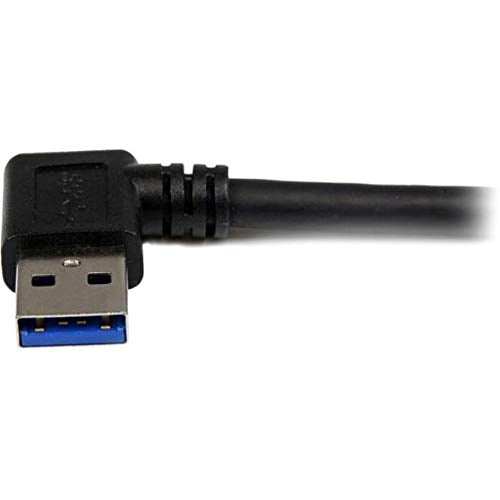StarTech.com 1m Black SuperSpeed USB 3.0 Cable - Right Angle A to B - 3 ft USB 3 Cable - Right Angle USB 3.0 A (M) to USB 3.0 B (M) (USB3SAB1MRA)