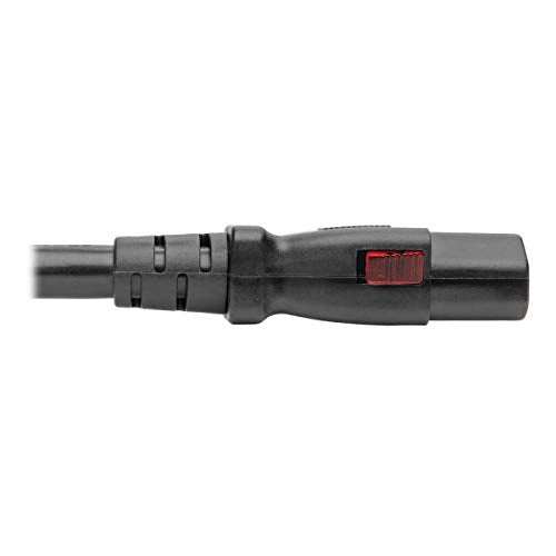 Tripp Lite Computer Power Cord (NEMA 5-15P to C13 Power Cord), Heavy Duty, Locking C13 Connector, 15A, 125V, 14AWG, 3 ft. (P007-L03)