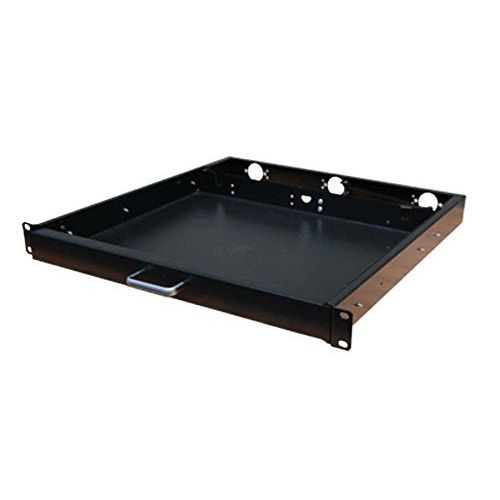RAISING ELECTRONICS 1U Rack Mount Sliding Keyboard Tray Cantilever for Server Data Network Rack