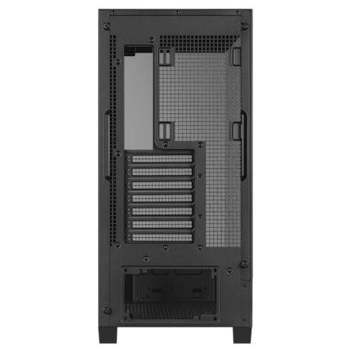 ASUS A31 Black ATX Mid-Tower Gaming Case, Dual-Sided Tempered Glass, Frameless Design, BTF Hidden Connectors, 360 AIO Support, 8° Angled Base, ARGB Ready, Optimized Airflow, Seamless Cable Management