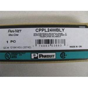 Panduit CPPL24WBLY 24-Port Flat Patch Panel, Black