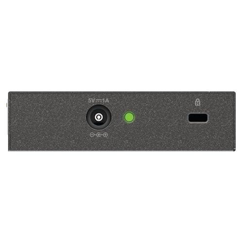 D-Link Ethernet Switch, 5 Port Gigabit Unmanaged Metal Desktop Plug and Play Compact (DGS-105),Black