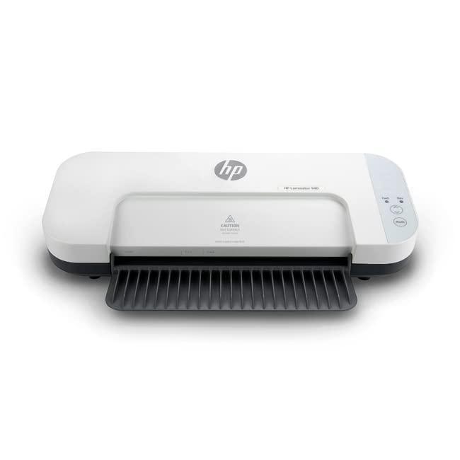 HP - Hot & Cold Laminator Machine with 50 Laminating Pouches, 9.2-Inch Thermal Laminator with 4 Rollers, Ideal for Photos & Documents