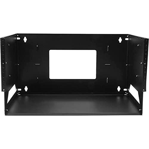 StarTech.com 2-Post 4U Open Frame Wall Mount Network Rack with Built-in Shelf, Wall Mount Data Rack with Adjustable Depth for AV / Computer / IT Equipment, TAA Compliant Server Rack (WALLSHELF4U)