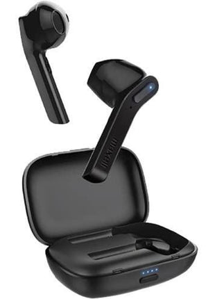 Maxell Jelleez True Wireless Bluetooth 5.0 Earbuds + Rubberized Charging Case & Earbuds – Secure Comfort Fit – IPX4 Sweat Resistance - 9-Hr Playtime – Enhanced Bass – Black (199460)