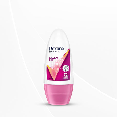 Rexona Powder Dry Underarm Roll On Deodorant For Women, Antiperspirant, Removes Odour, , 50ml