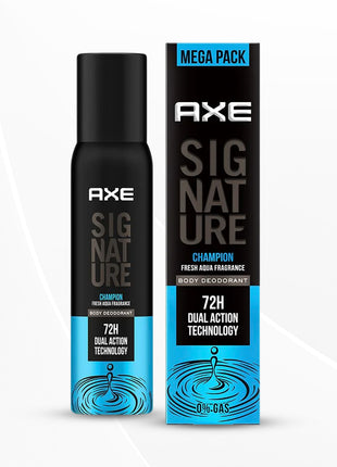 AXE Signature Champion Long Lasting No Gas Body Deodorant Spray For Men 200 ml