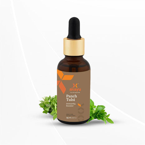 Akayu Ayurvedic Panch Tulsi Oil Immunity Booster | Natural Herbal Formula for Wellness 25ml