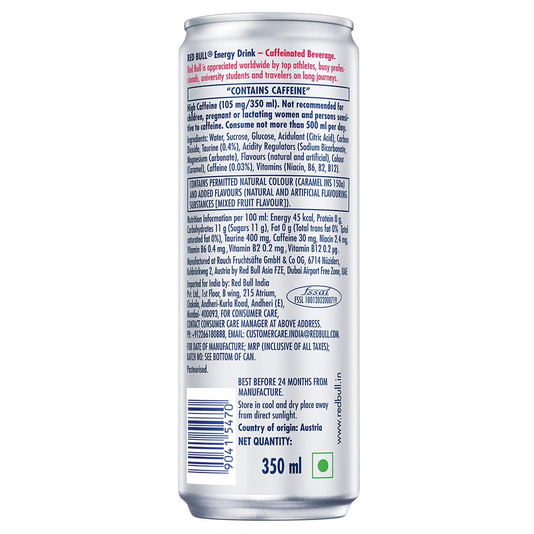 Red Bull Energy Drink, 350 ml (4 Pack)