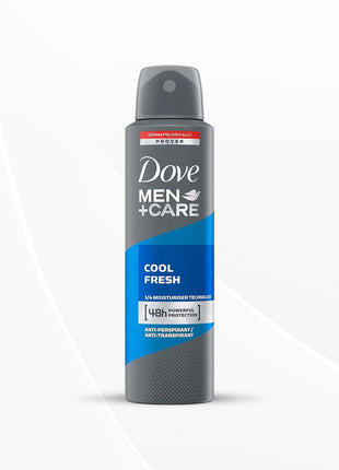Dove Men+Care Cool Fresh Dry Spray Antiperspirant Deodorant, Up To 48 hrs Protection From Sweat & Odour, 150ml