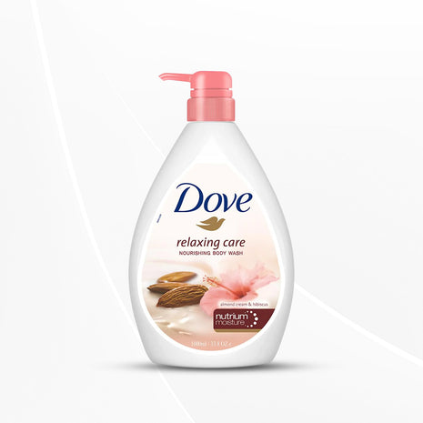 Dove Relaxing Almond Cream Body Wash with Hibiscus for Smooth Skin, Soft & Sweet Scent 1L