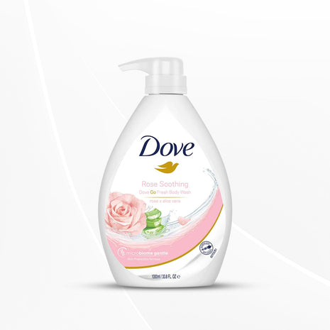 Dove Soothing Rose & Aloe Vera Body Wash for Replenished Skin, Refreshing Scent 1L
