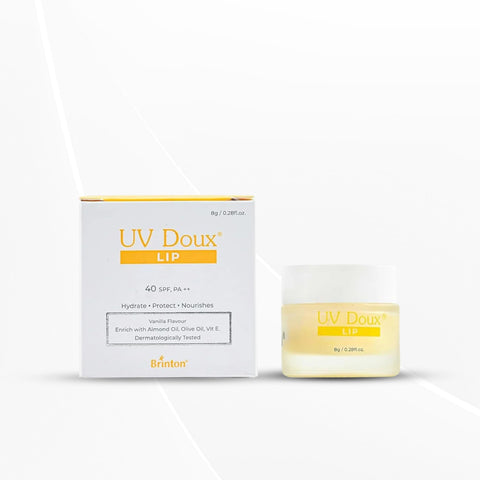 UV Doux Lip Lightening Balm with SPF 40 PA ++| Enriched with Almond Oil, Olive Oil & Vitamin E 8g, Vanilla