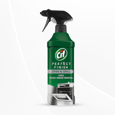 Unilever CIF Perfect Finish Oven & Grill Cleaner Spray, 100% Tough Grease Removal, 435ml